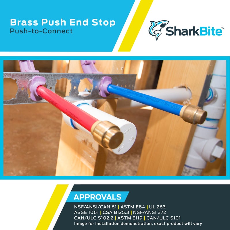 SharkBite شركبايت غطاء دفع 2 بوصة، توصيل نحاسي، ملحقات السباكة، أنبوب PEX، نحاس، CPVC، PE-RT، HDPE، UXL0454 - Image 5